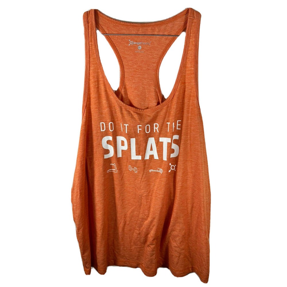 Orangetheory Tank Top Womens XL Racerback Do It for the Splats sleeveless